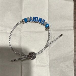 Detroit Lions BaubleBar Blue and Silver Bracelet